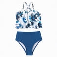 thumbnail image 1 of Ymyiu Swimsuit Girls Little Girls Two Piece Bikini Set Ruffle Adjustable Summer Beach Bathing Swimsuit Size 10-12 Years (Blue,10-12 Years), 1 of 5