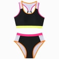 thumbnail image 1 of Ymyiu Swimsuits for Girls Baby Girl Swimsuit Toddler 2 Piece Bathing Suit Beach Bikini Tankini Beachwear Size 9-10 Years (Black,9-10 Years), 1 of 6