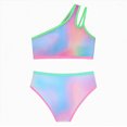 thumbnail image 1 of Ymyiu Teen Tankini Swimsuits Little Girls Two Piece Bikini Set Ruffle Adjustable Summer Beach Bathing Swimsuit Size 7-8 Years (Pink,7-8 Years), 1 of 6