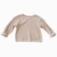 thumbnail image 1 of Ymyiu Toddler Boy Clothes Boys Long Sleeve Crew Neck Pullover Shirts Kids Tops Soft Warm Shirt 12-18 Months(Khaki, 12-18 Months), 1 of 6