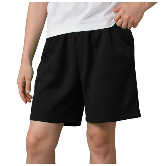 Ymyiu Toddler Boys Shorts Boys' Adjustable Waist Stretch Flat Front Shorts Standard for School Uniform 5T 6T (Black,5-6 Years)