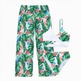 thumbnail image 1 of Ymyiu Toddler Girl Bathing Suit Girl's Swimsuit 3 Piece Bathing Suit Criss Cross Strap Bikini Sets with Cover Up Skirt Beach Swimwear Size 11-12 Years (Green,11-12 Years), 1 of 4