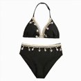 thumbnail image 1 of Ymyiu Toddler Girl Bathing Suit Girls Swimsuits Bikini Set Kids Bathing Suit Bikini Top Two Piece Girls' Swimwear Size 10-11 Years (Black,10-11 Years), 1 of 6