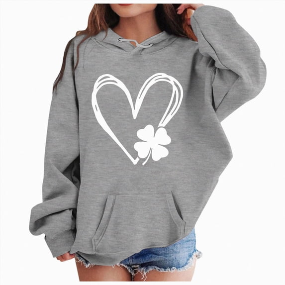 Ymyiu Toddler Hoodies Girls Girls Fuzzy Fleece Pullover Hoodies Sweatshirt Casual Loose Outwear Coat with Pockets 4T 5T(Grey, 4-5 Years)