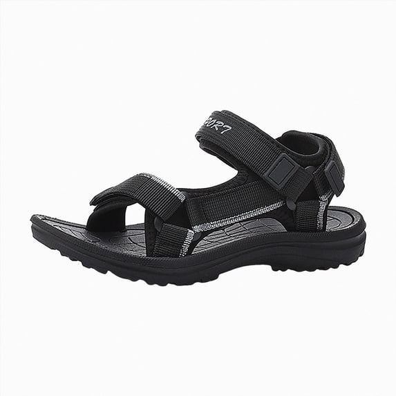 Ymyiu Toddler Sandal Toddler Sandal for Boys and Girls Quick Dry Slip-On Lightweight Summer Water Shoe with Rubber Toe Protection Size 1.5(Black, Big Kids 1.5)