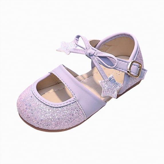 Ymyiu Toddler Sandals Girl Girls Sandals Kids Strap Flat Sandals Open Toe Summer Butterfly Casual Sandals Size 11 (Light Purple,Little Kids 11)