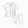 thumbnail image 1 of Ymyiu Toddler Summer Outfits Toddler Baby Girl Outfit Sleeveless Ruffle Tank Tops + Ruffled Shorts Set Summer Clothes 2T 3T(White, 2-3 Years), 1 of 7