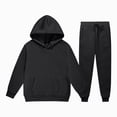 thumbnail image 1 of Ymyiu Toddlers Girls Clothing Unisex Toddlers and Babies' Sweatshirt & Sweatpant Set Size 12-13 Years(Black, 12-13 Years), 1 of 5