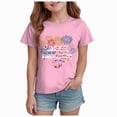 thumbnail image 1 of Ymyiu USA Shirts for Kids Toddler Girls 4th of July T-Shirt American Flag Print Kids Boys Independence Day Tees Size 7-8 Years(Pink, 7-8 Years), 1 of 5