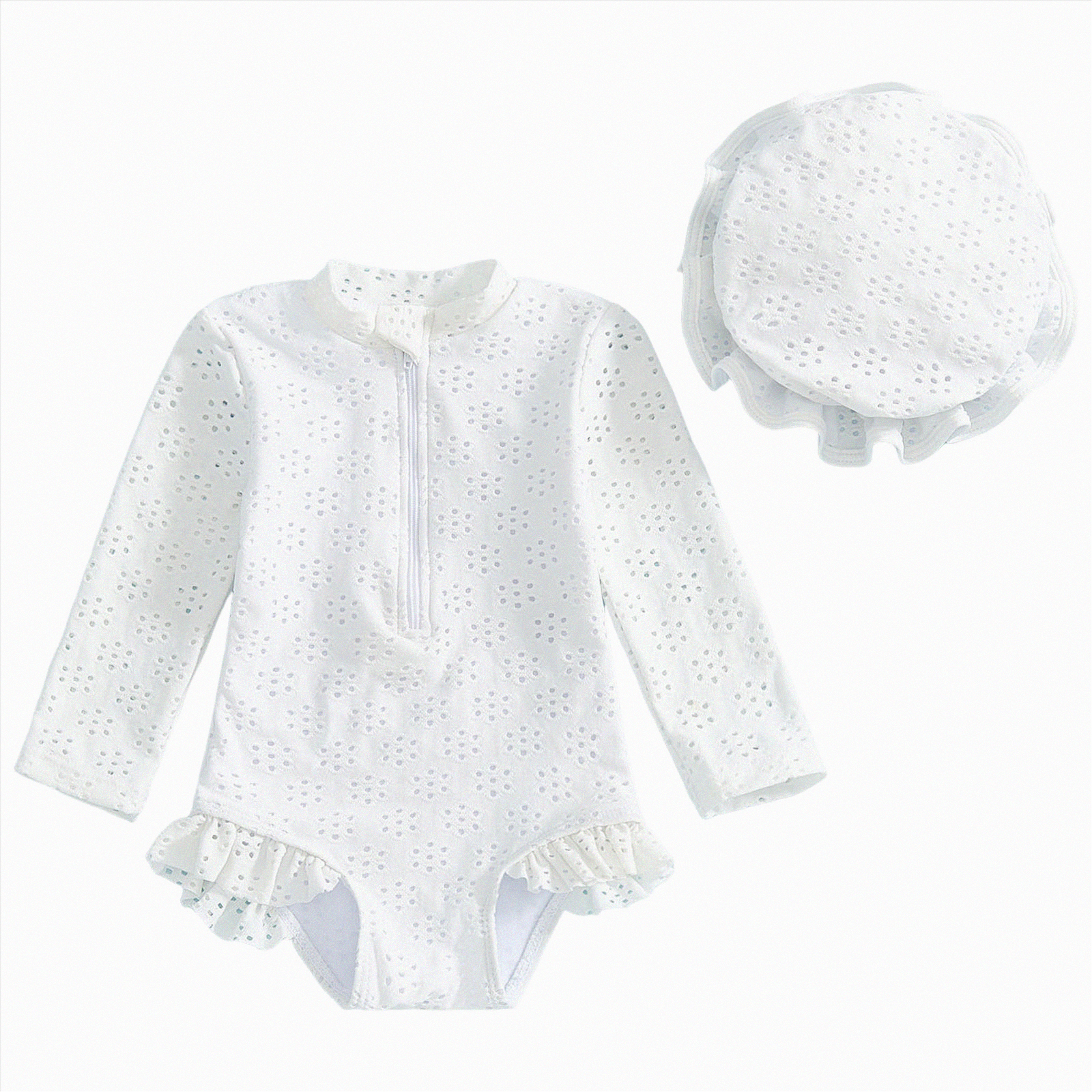 Ymyiu Baby Swimsuit Girl Spf 50 Baby Girls Long Sleeve One Piece Rash ...