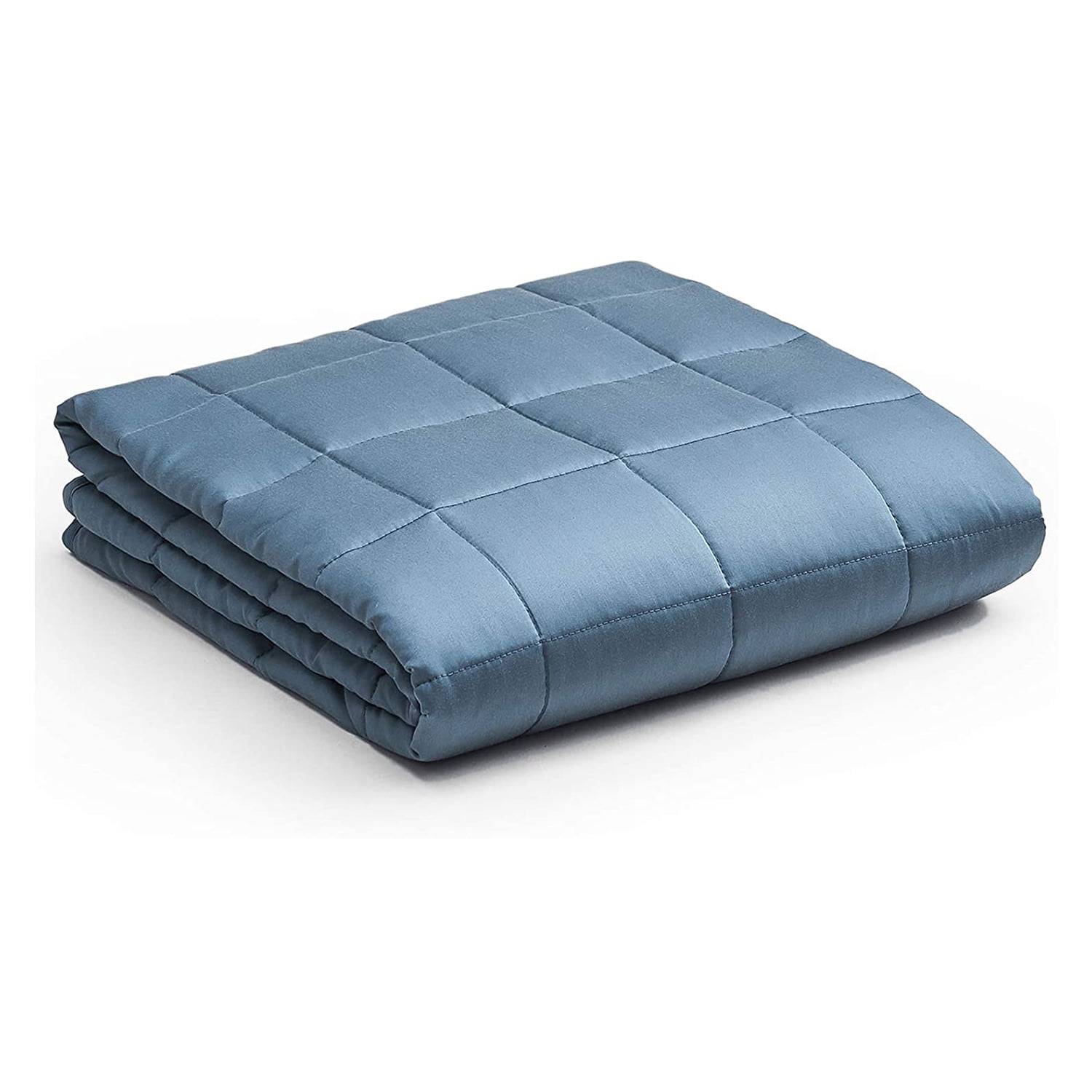 YnM Bamboo 48 x 72 In 20 Pound CoolingWeighted Blanket for Twin and Full Beds Blue Grey Walmart