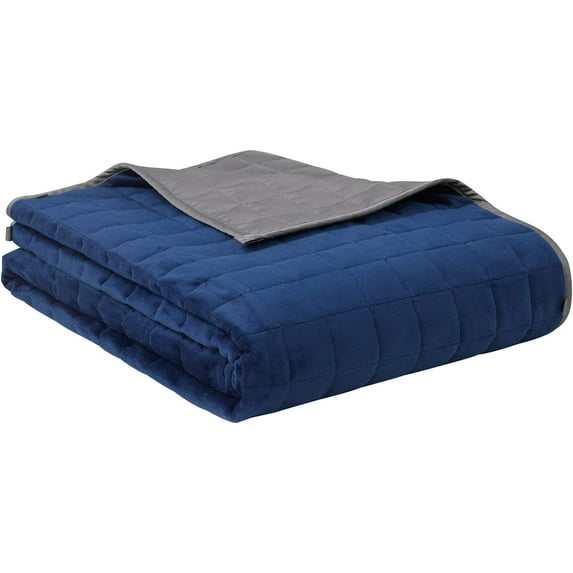 YnM Cooling Bamboo & Cozy Velvet Weighted Blankets (Dual-Sided)—Smallest Compartments with Premium Glass Beads(60"x80" 20lbs, Reversible Heavy Blanket for One Person(~240lb) Use on Queen/King Bed