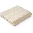thumbnail image 1 of YnM Original Cotton 41 x 60 In 7 Lb Glass Bead Kids Weighted Blanket, Khaki, 1 of 6