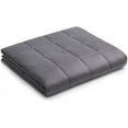 thumbnail image 1 of YnM Original Cotton 60 x 80 In 17 Pound Weighted Blanket for Queen and King Beds, Dark Grey, 1 of 9