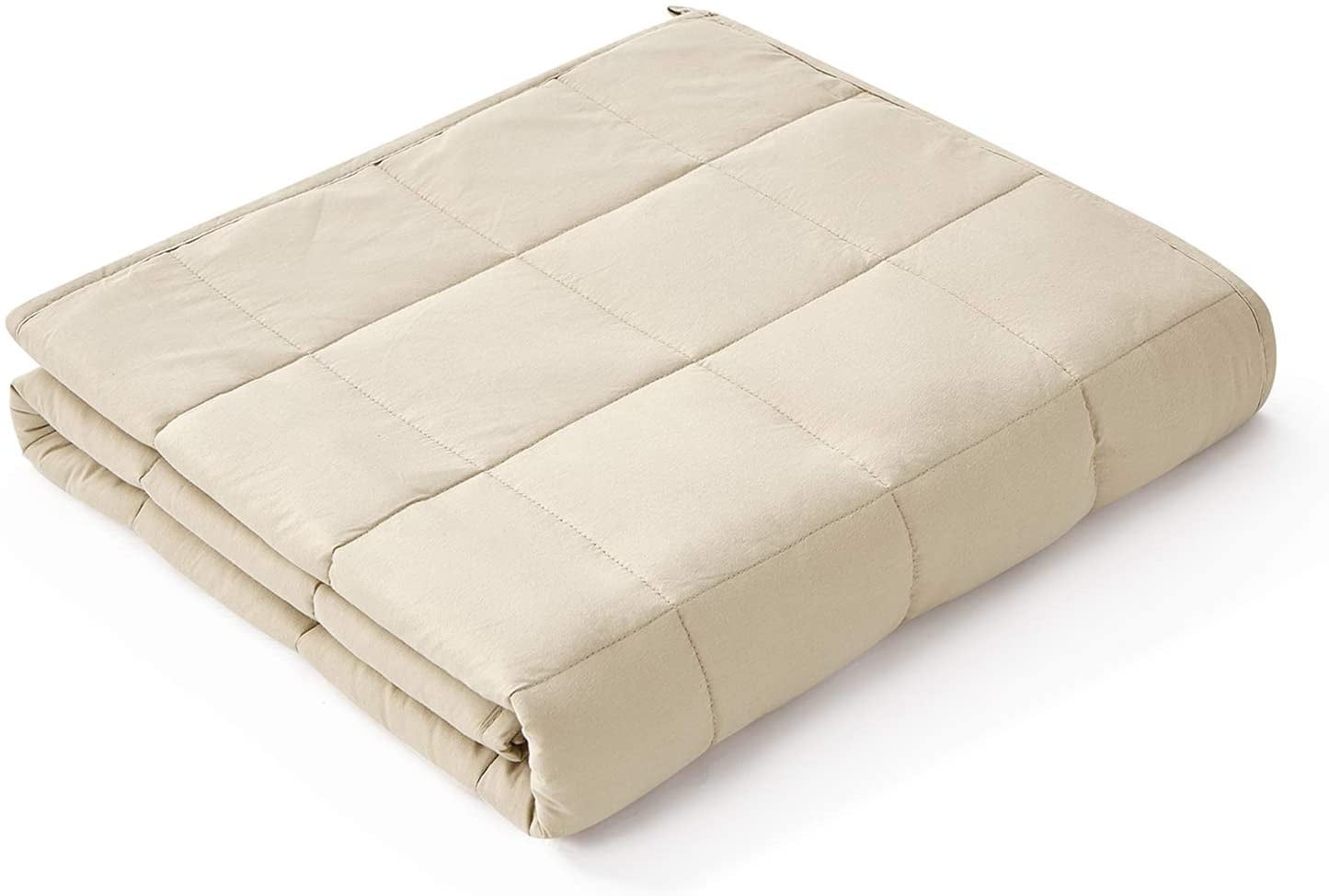 YnM Original Cotton 60 x 80 Inch 25 Pound Weighted Blanket for Queen