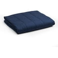 thumbnail image 1 of YnM Original Cotton 80 x 87 In 25 Pound Queen King Weighted Blanket & Duvet, Navy Blue, 1 of 7