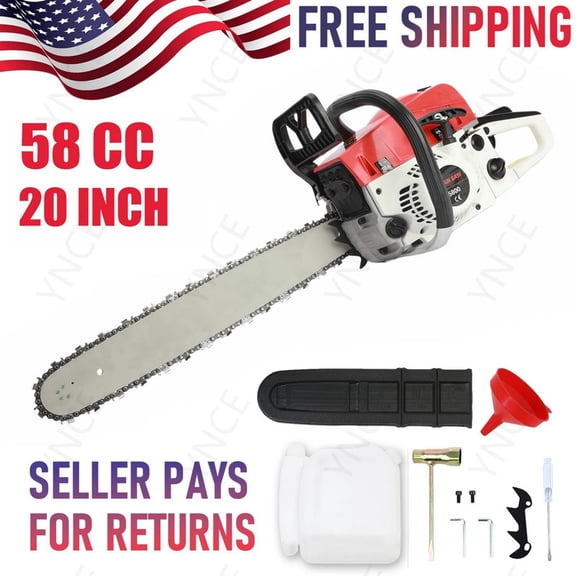 Ynce 20 in. 58 cc Gas 2-Stroke Top Handle Chainsaw