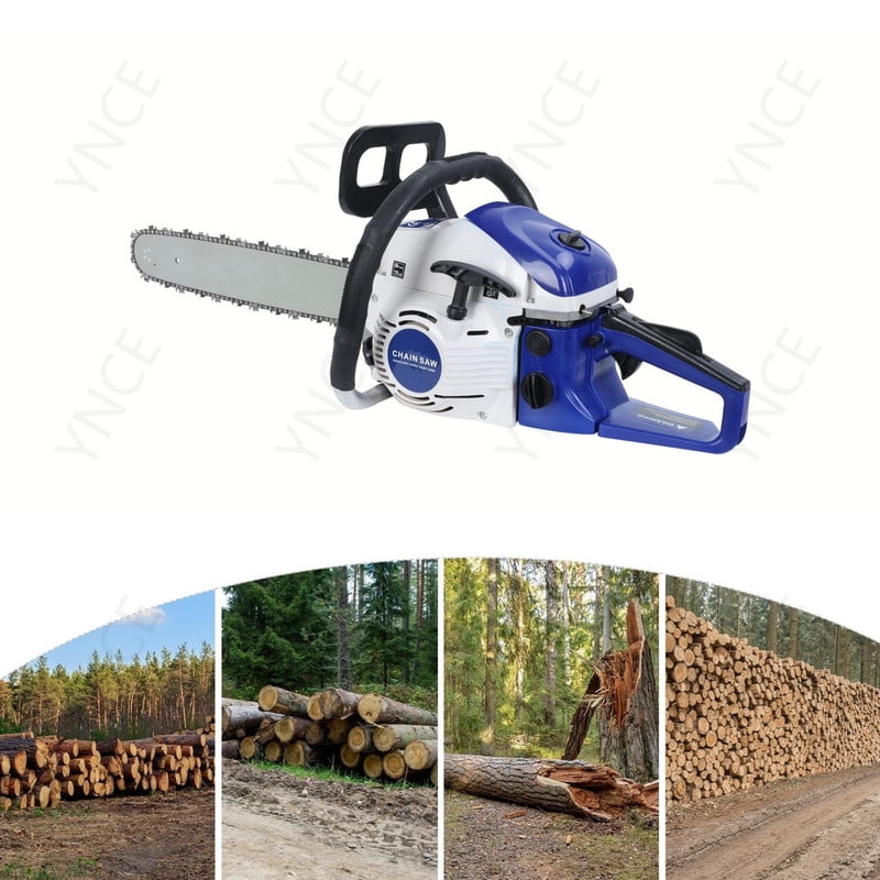Ynce 58CC 2-Cycle Top Handle Gas Powered Small Chainsaw 20 Inch Petrol Handheld Cordless Chain Saw for Tree Wood Cutting