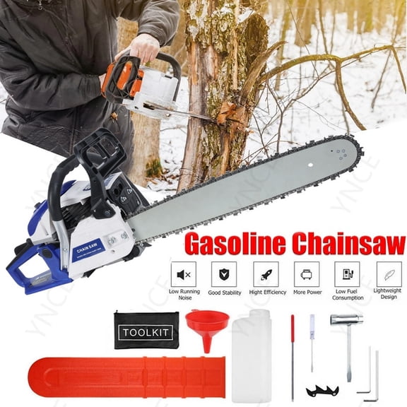 Ynce 58CC Gas Chainsaw 20 Inch 2-Cycle Gas Powered Chain Saws 3 HP Power Chain Saw Cordless Gasoline Powered Chainsaw for Tree Wood Cutting