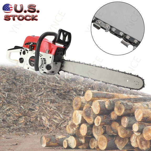 Ynce 58CC Gas Powered Chainsaw 20 Inch, Lightweight Top Handle Handheld Chainsaw with Quenched Chain, Auto Lubrication, Safety Lock & Quick Stop for Tree Wood Cutting