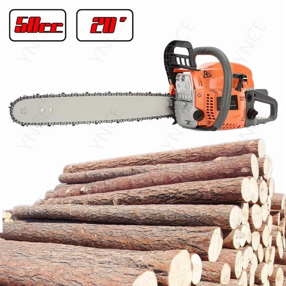 Ynce 58cc Gas Chainsaw,20 Inch Gasoline Powered Chain Saw 2-Stroke Gas Chainsaws,Durable Portable Chain Saw for Wood Cutting,Tree Pruning and Firewood Preparation