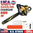 thumbnail image 1 of Ynce 63cc Gas Chainsaw, 20 Inch Professional Chainsaw with 2-Cycle Engine & Anti-Vibration System, Quick Start Technology for Tree Cutting, Firewood, Logging, 1 of 9