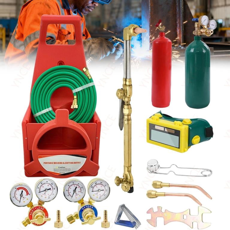 Ynce Portable Oxy Acetylene Torch Kit,Professional Oxygen and Acetylene ...