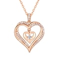 thumbnail image 1 of Yndra Rose Gold Plated Heart Necklace for Women,S925 Sterling Silver Birthstone Butterfly Pendant Necklace,Jewelry Gift for Her Wife Mom Girlfriend,Birthday Mother’s Day Gift, 1 of 10