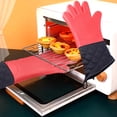 thumbnail image 1 of Ynlkorvg Gloves Clearance, Kitchen Grill Gloves Silicone Non-Slip Cooking Gloves for Barbecue Cooking Cleaning Supplies Red, 1 of 2