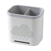 Ynlkorvg Sponge Holder for Kitchen Sink Clearance, Multifunctional Storage Rack Chopsticks Double Layer Cutlery Drainer Basket Utensils Holder Chopstick Drain Box Organization and Storage Gray