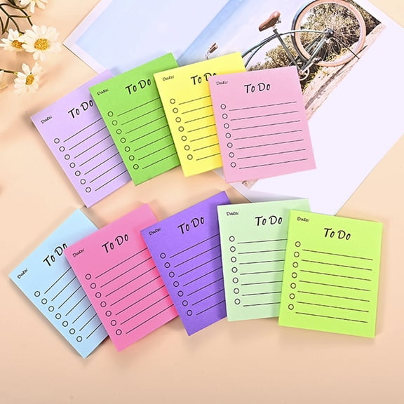 Ynsdnzl 2.95X3.54 Inch Lined Sticky Notes With Self-Adhesive Backing, Colored Memo Pads For To-Do Lists & Planner Reminders At Home Or Office