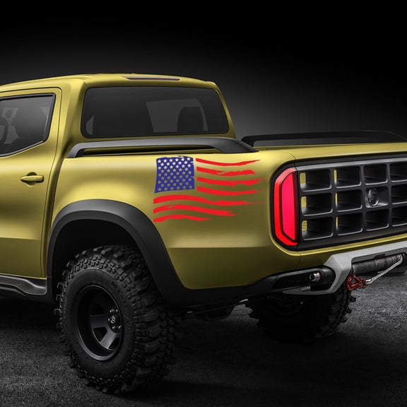 Ynsdnzl 52x30cm USA Flag Stripes Vinyl Car Body Sticker, Waterproof & Durable for Truck Rear Window & Vehicle Customization, Uv Resistant Fade-Proof Design