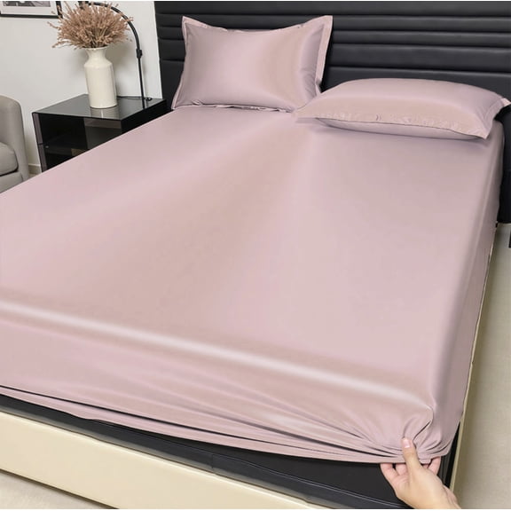 Ynsdnzl 78.74X70.86In Non Slip Summer Double Bed Fitted Sheet, Fixed Bed Cover With All Inclusive Mattress Protection, Soft Polyester For Sleeping, Pet Friendly Stretchable Pad For Home Bedroom