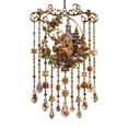 thumbnail image 1 of Ynsdnzl Christmas Vintage Hanging Ornament, Santa Sleigh & Reindeer Scene, Acrylic Crystal Tassel Design, Festive Wall Window Door Decor, Holiday Accent, 1 of 6