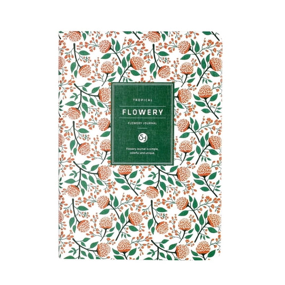 Ynsdnzl Undated A5 Weekly Monthly Planner With Flower Cover & Tabs, 200-Page Hardcover Journal For Academic & Personal Scheduling