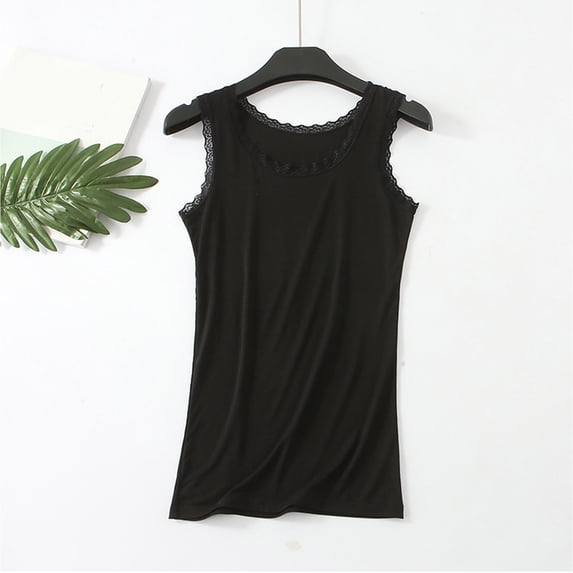 Ynynlocho Lace Camisole 100%Cotton Tank Tops for Women, Soft Stretch Ribbed Cami Undershirts Summer Going Out Tops