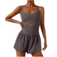 thumbnail image 1 of Ynynlocho Womens Running Onesie Workout Rompers Tummy Control Athletic Romper One Piece Outfits Exercise Jumpsuits Gym Yoga Clothes, 1 of 4