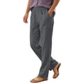 thumbnail image 1 of Ynynloco 100%Cotton Pants for Women High Waist Trousers Tummy Control Office Straight Leg Trousers Ladies Slacks with Pockets, 1 of 6