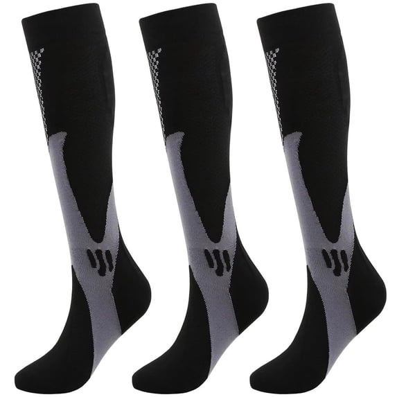 Ynynloco 3 Pairs Compression Socks for Women & Men Circulation - Best Support for Nurses,Running,Athletic,Sports