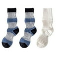 thumbnail image 1 of Ynynloco 3 Pairs Striped High Tube Socks for Women Casual Long Outdoor Sport Stockings, 1 of 1