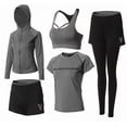 thumbnail image 1 of Ynynloco 5 PCS Women Workout Clothes Set Exercise Athletic Outfits Set Athletic Gym Yoga Running Clothes Activewear Sets, 1 of 5