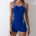 thumbnail image 1 of Ynynloco Athletic One Piece Tummy Control Swimsuits for Women Boyleg Swimwear Racerback Bathing Suits, 1 of 6