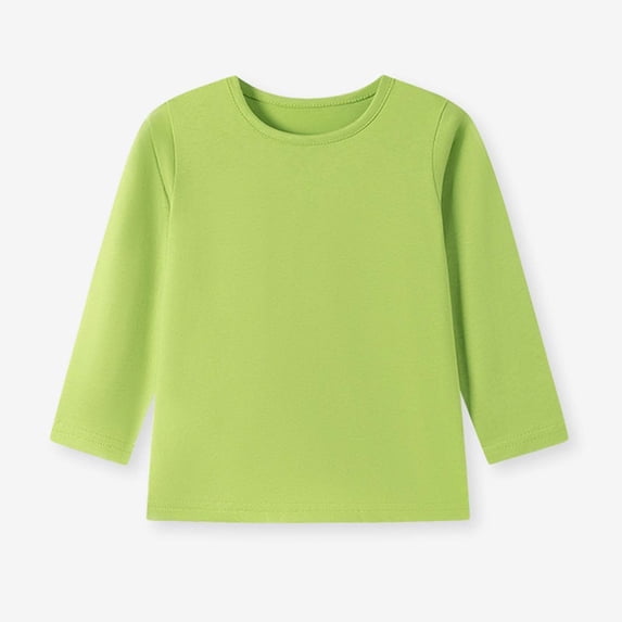 Ynynloco Boys 100%Cotton T Shirts Long Sleeve Shirts Crewneck T-Shirts Kids Basic Soft Long Sleeve Tees Top 1-9 Years