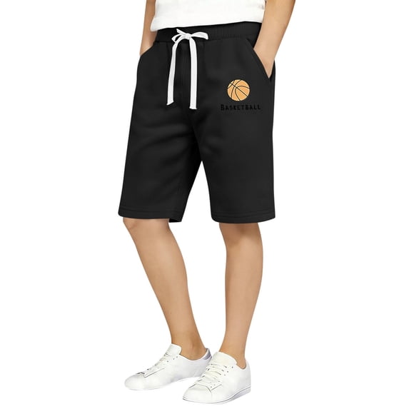 Ynynloco Boys Athletic Shorts Boys Shorts with Pockets Mesh Basketball Soccer Quick Dry Gym Clothes for Kids with Drawstring