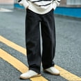 thumbnail image 1 of Ynynloco Boys Casual Straight Leg Baggy Jeans Kids Elastic Waist Loose Denim Pants Back to School Pants with Pockets 5-14 Years, 1 of 7