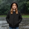 thumbnail image 1 of Ynynloco Boys Girls Waterproof Rain Jacket Lightweight soft lining Kids Spring Fall Windbreaker Hooded Coat Easy to Fold 5-16Years, 1 of 7
