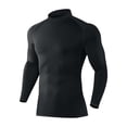 thumbnail image 1 of Ynynloco Compression Shirt Men Fleece Lined Thermal Warm Turtle Neck Long Sleeve Tops Winter Running Gym Skiing Workout Base Layer Undershirt, 1 of 5