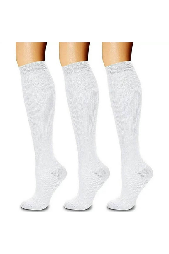 Compression Socks for Women & Men Circulation (3 Pairs) Best Support for Athletic Running,CyclingTravel,Hiking, Soccer