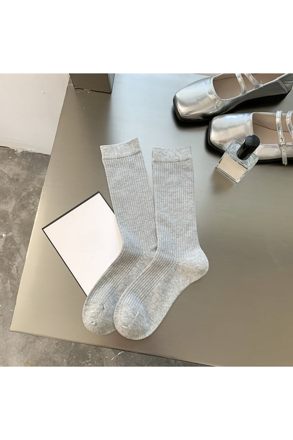 Crew Socks For Men & Women Cushioned Athletic Mid Calf Rib Tube 80s Retro Slouchy Socks