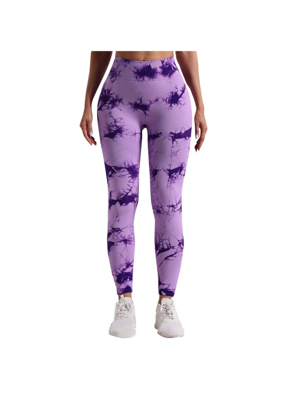 Fashion Tie Dye Leggings for Women Tummy Control High Waisted Buff Lifting Yoga Pants Athletic Running Gym Workout Sport Leggings